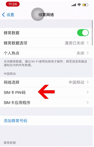 张掖苹果14维修网分享如何给iPhone14的SIM卡设置密码 